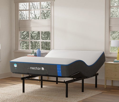 Nectar The Move Adjustable Bed Frame Base Foundation with Built-in Massage, Charging Points, and Zero Gravity Technology (Queen)