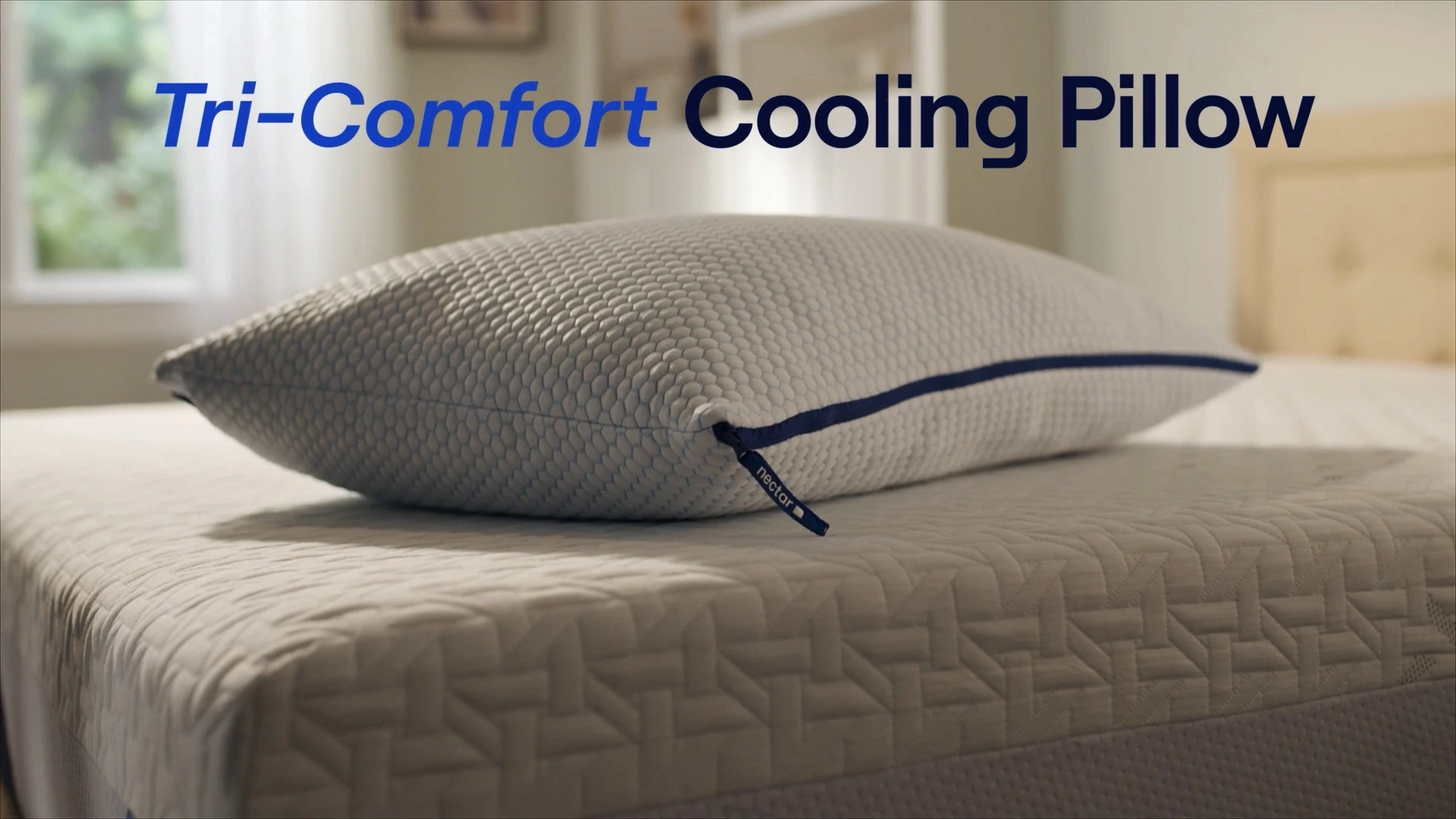 Nectar Tri-Comfort Standard Cooling Cushion, White