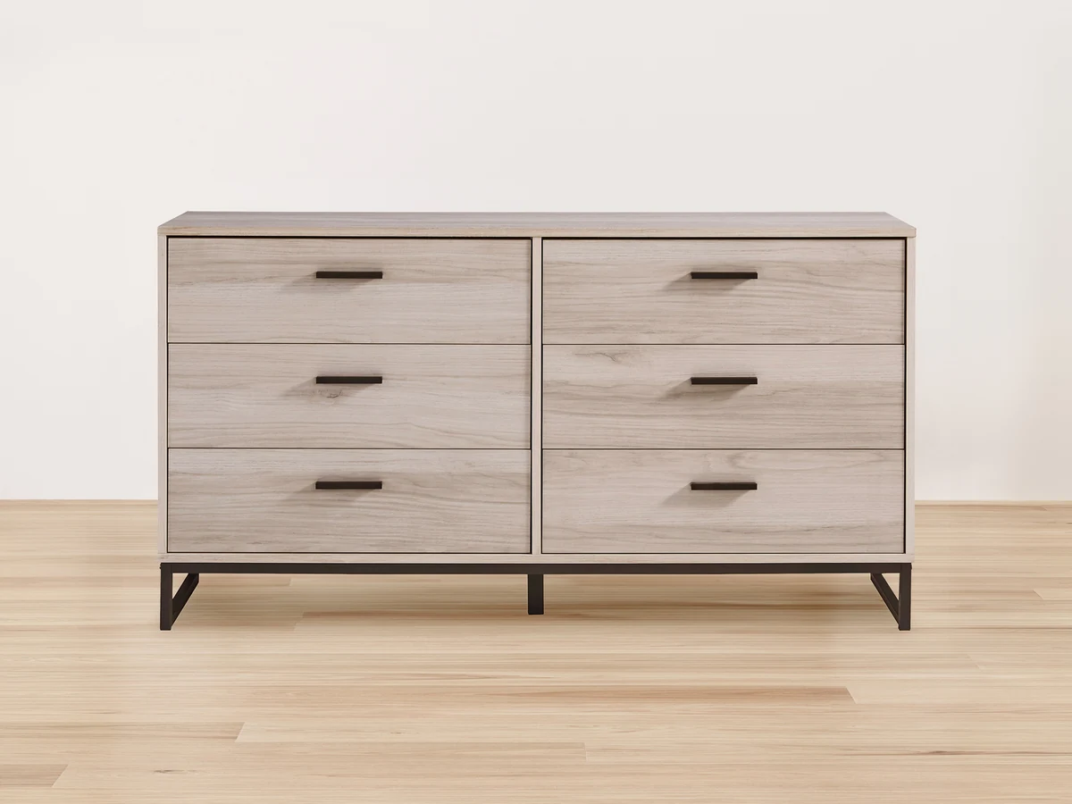 Socalle 6-Drawer Dresser, Light Natural Finish Image