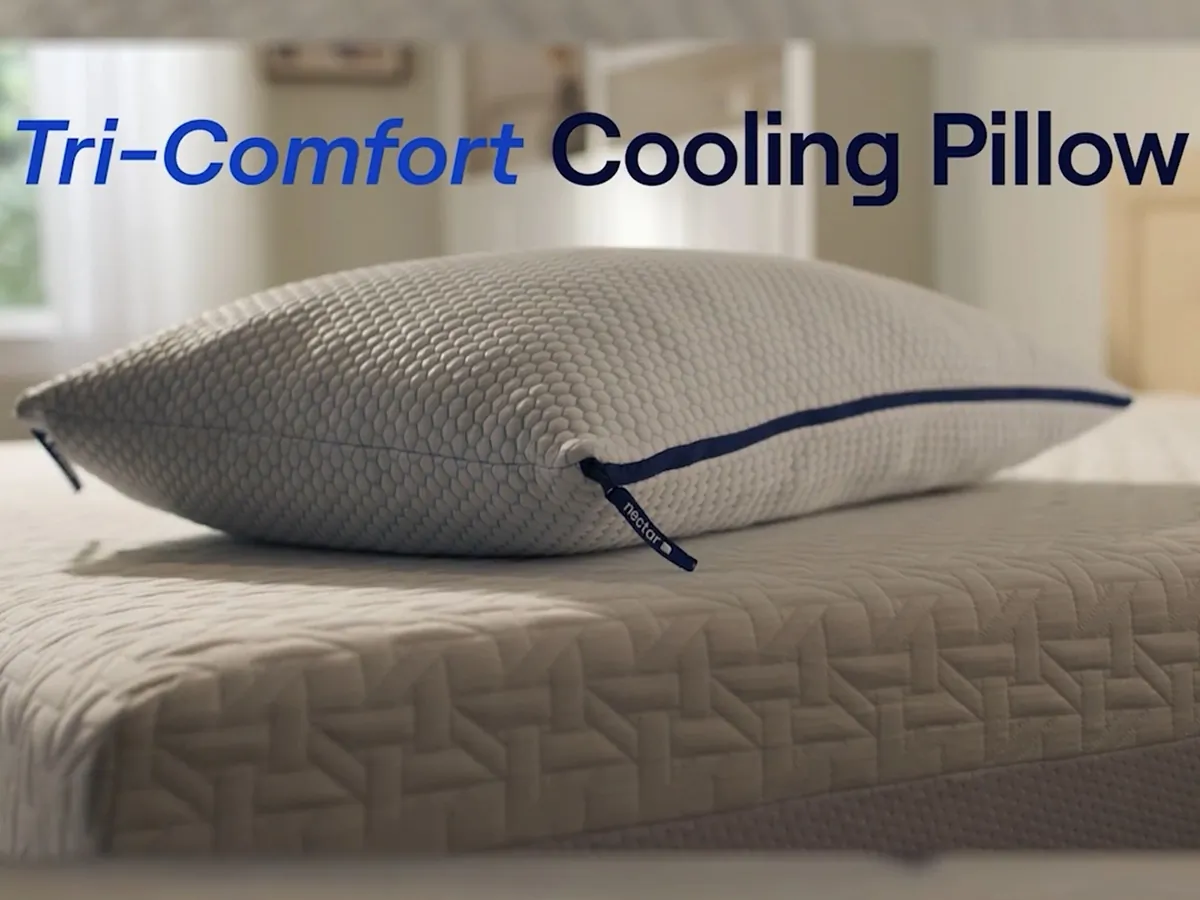 Nectar Tri-Comfort Cooling Pillow w/ Pain Relief Technology